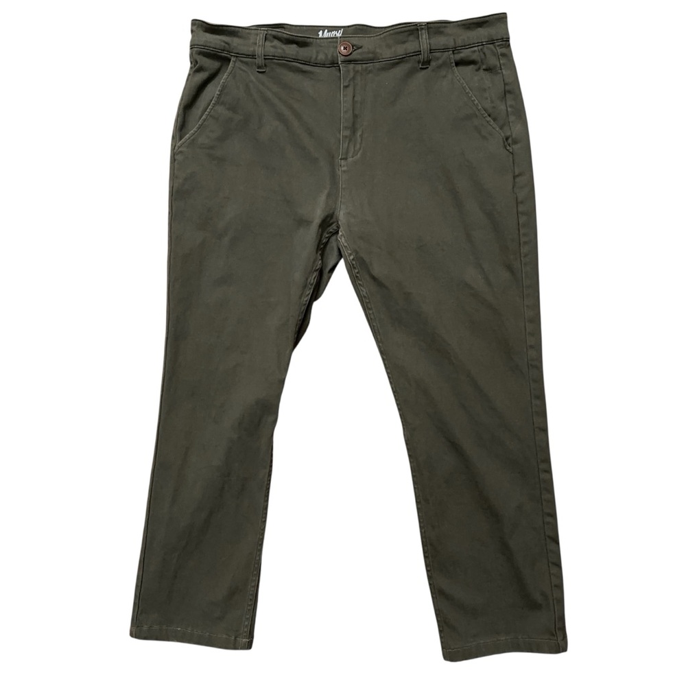 Mugsy Jeans Olives Chino Pants Mens Size 38x30 (Fits 38x27) Stretch Olive Green